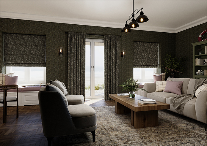 Caen Chenille, Grey - Made to Measure Curtains - Image 7